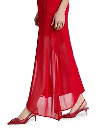 Asymmetrical Seamed Maxi Dress