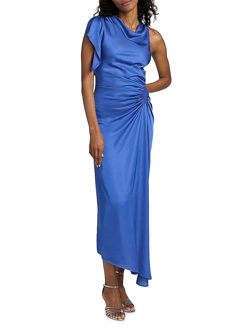Pia Satin Midi-Dress