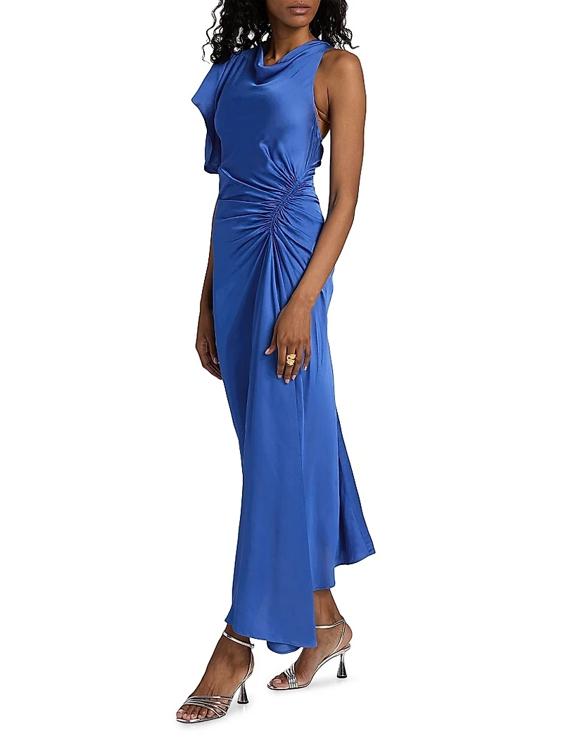 Pia Satin Midi-Dress