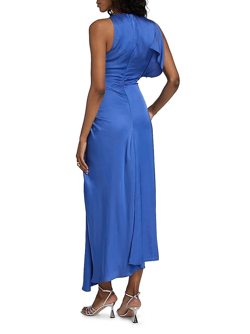 Pia Satin Midi-Dress
