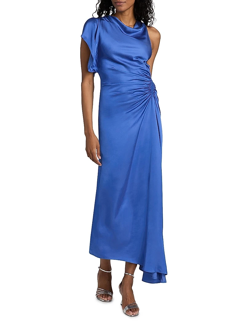Pia Satin Midi-Dress