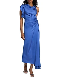 Pia Satin Midi-Dress