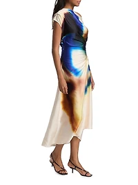 Penny Satin Midi-Dress