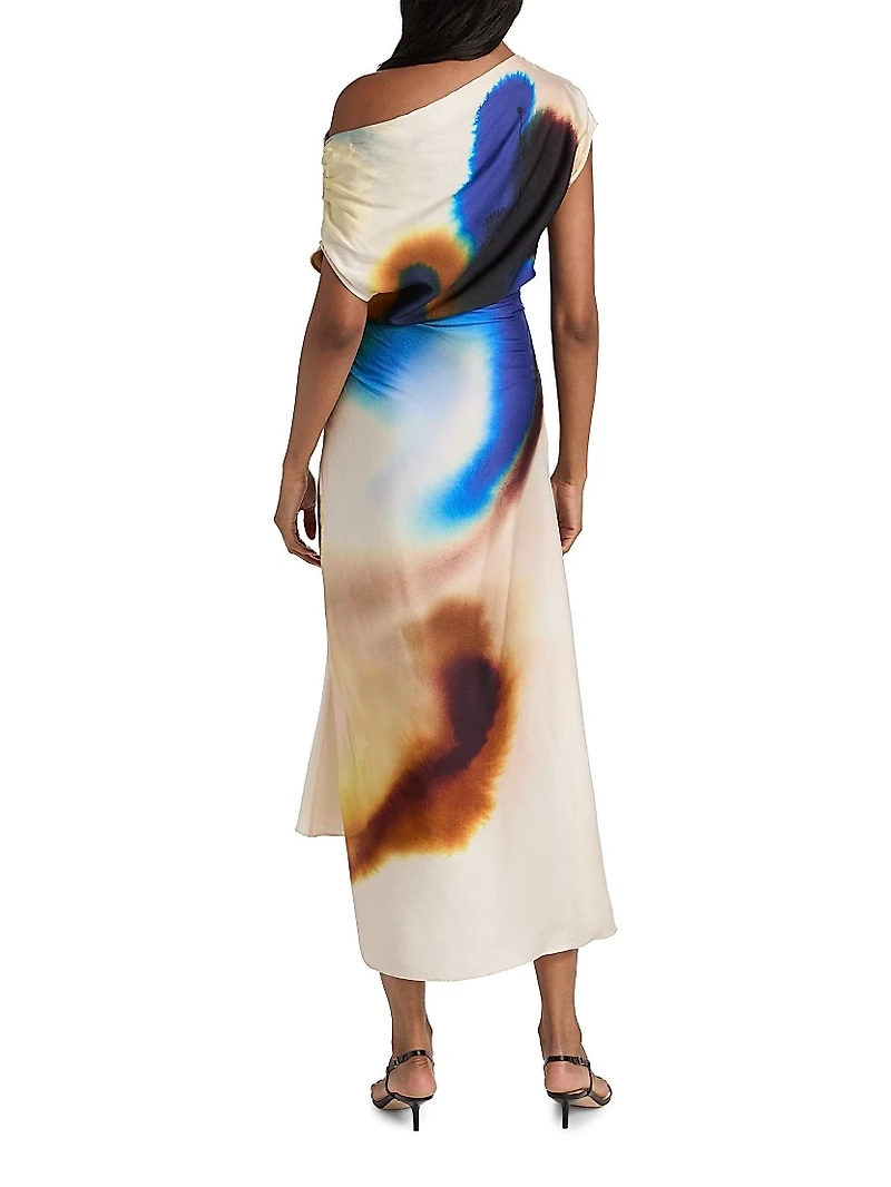 Penny Satin Midi-Dress