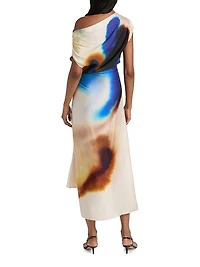 Penny Satin Midi-Dress