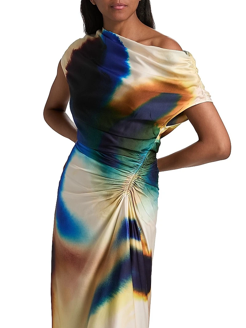 Penny Satin Midi-Dress