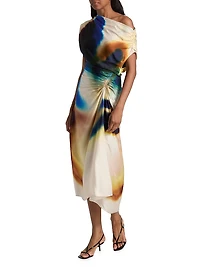 Penny Satin Midi-Dress