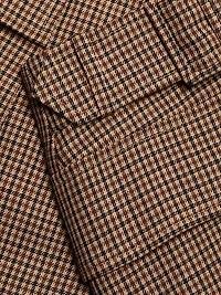 Plaid Wool Wrap Miniskirt