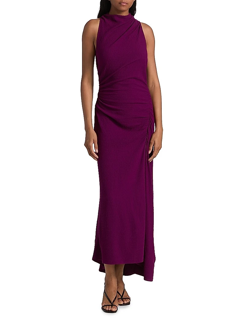Inez Bias-Cut Draped Dress