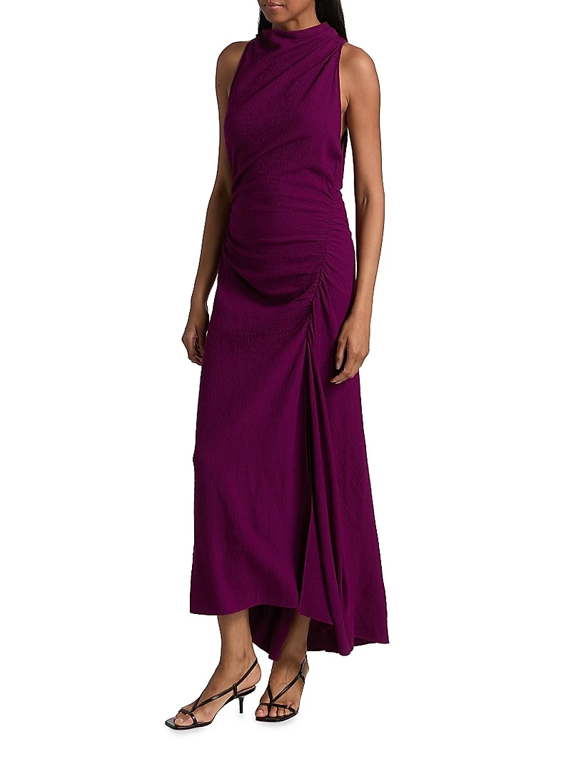 Inez Bias-Cut Draped Dress