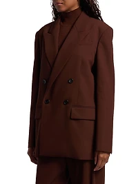 Calla Wool-Blend Oversized Blazer