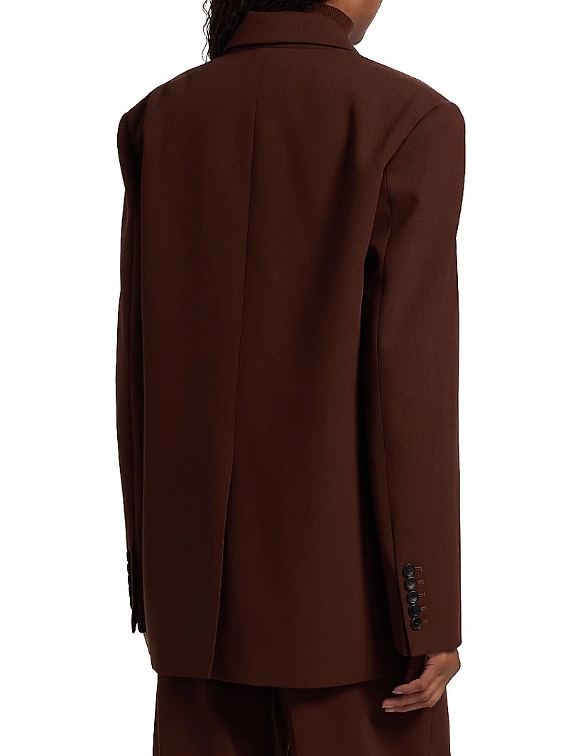 Calla Wool-Blend Oversized Blazer