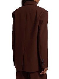 Calla Wool-Blend Oversized Blazer