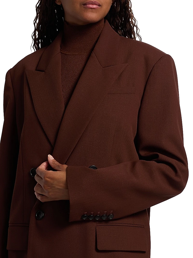 Calla Wool-Blend Oversized Blazer