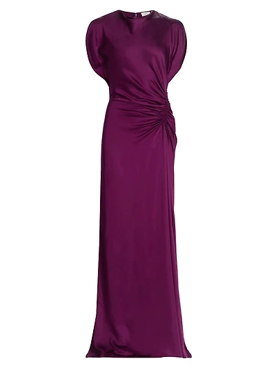 Nadia Satin Bias-Cut Gown