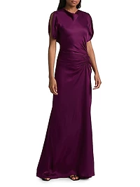 Nadia Satin Bias-Cut Gown