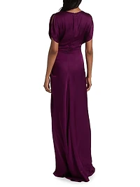 Nadia Satin Bias-Cut Gown