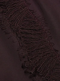 Bella Draped Lace-Trimmed Midi-Skirt