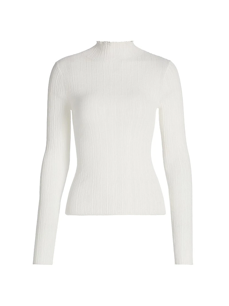 Hugh Textured Cotton-Blend Top