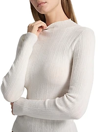 Hugh Textured Cotton-Blend Top