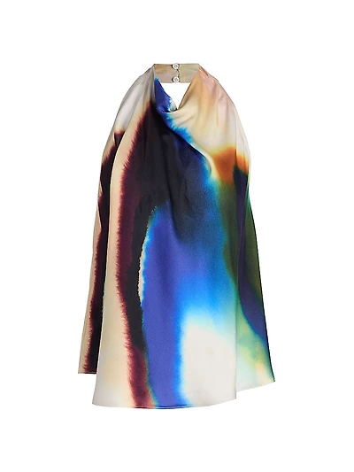 Ada Abstract-Print Halterneck Top