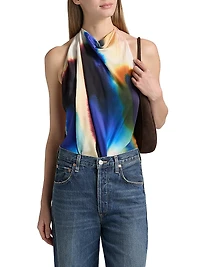 Ada Abstract-Print Halterneck Top