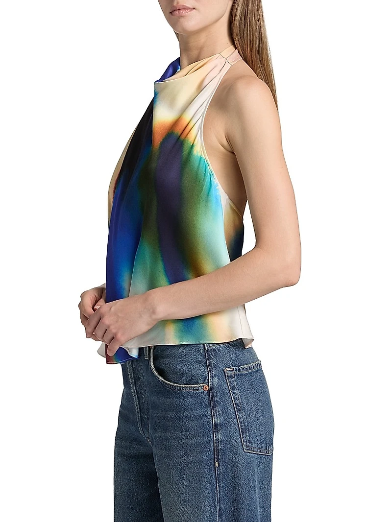 Ada Abstract-Print Halterneck Top