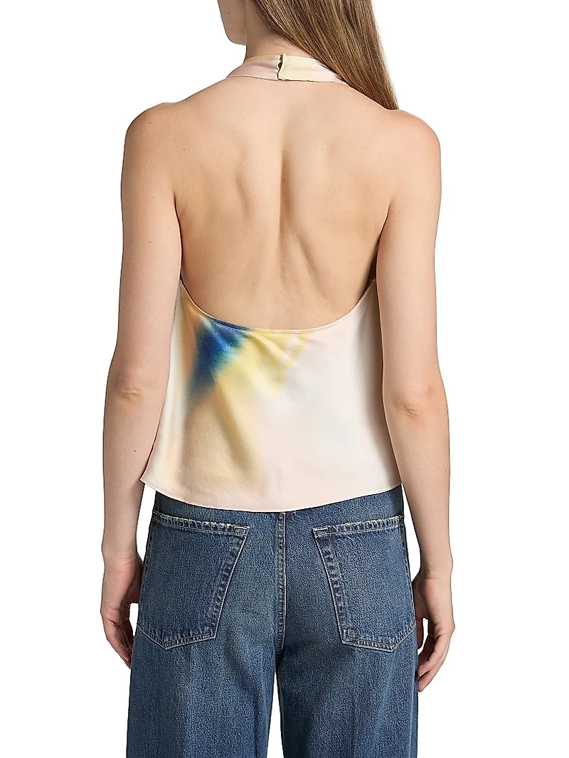 Ada Abstract-Print Halterneck Top