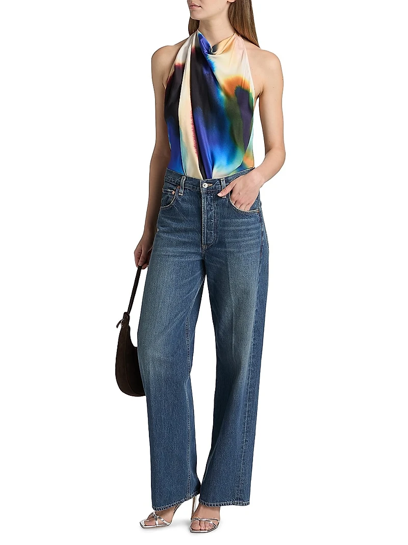 Ada Abstract-Print Halterneck Top