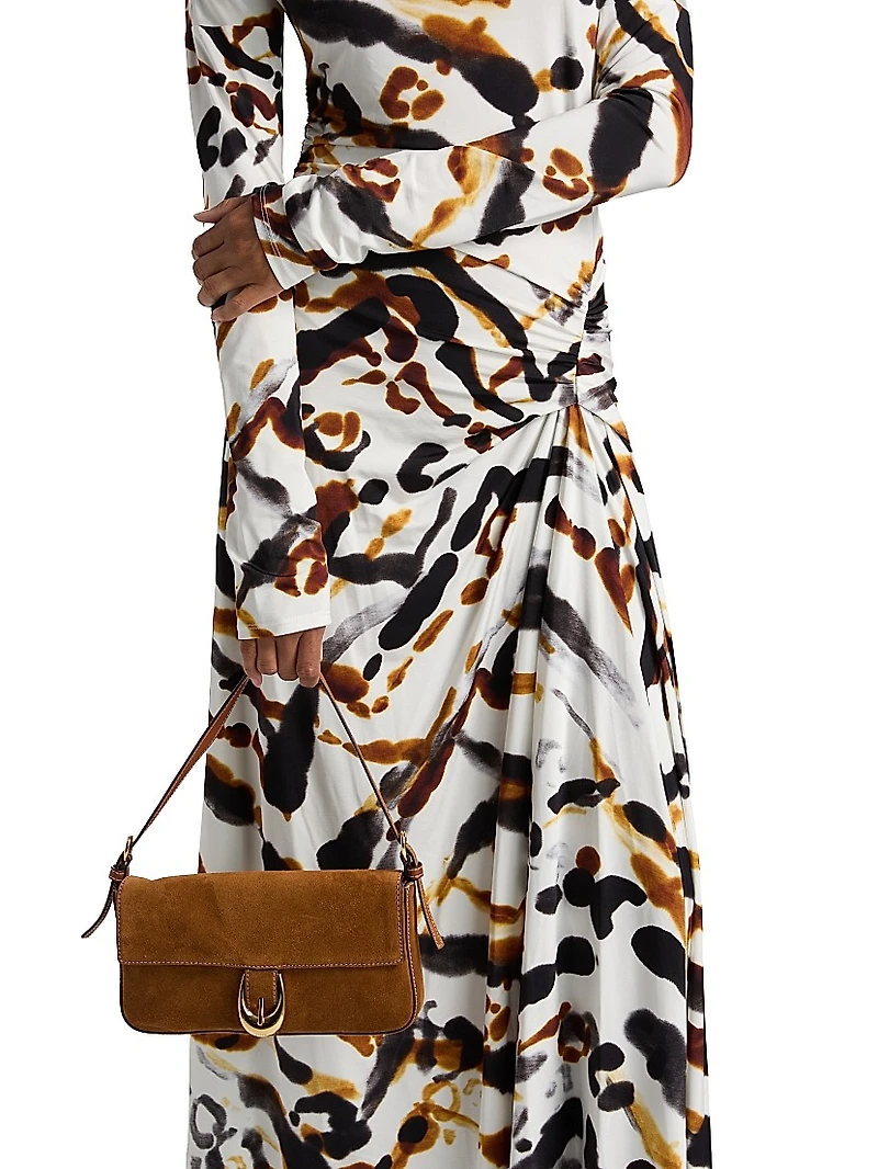 Lia Abstract Asymmetric Maxi Dress