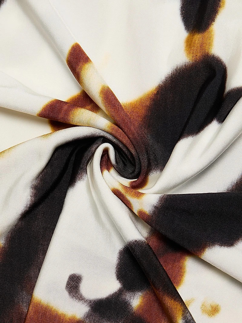 Lia Abstract Asymmetric Maxi Dress