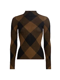 Hugh Checkered Cotton-Blend Top