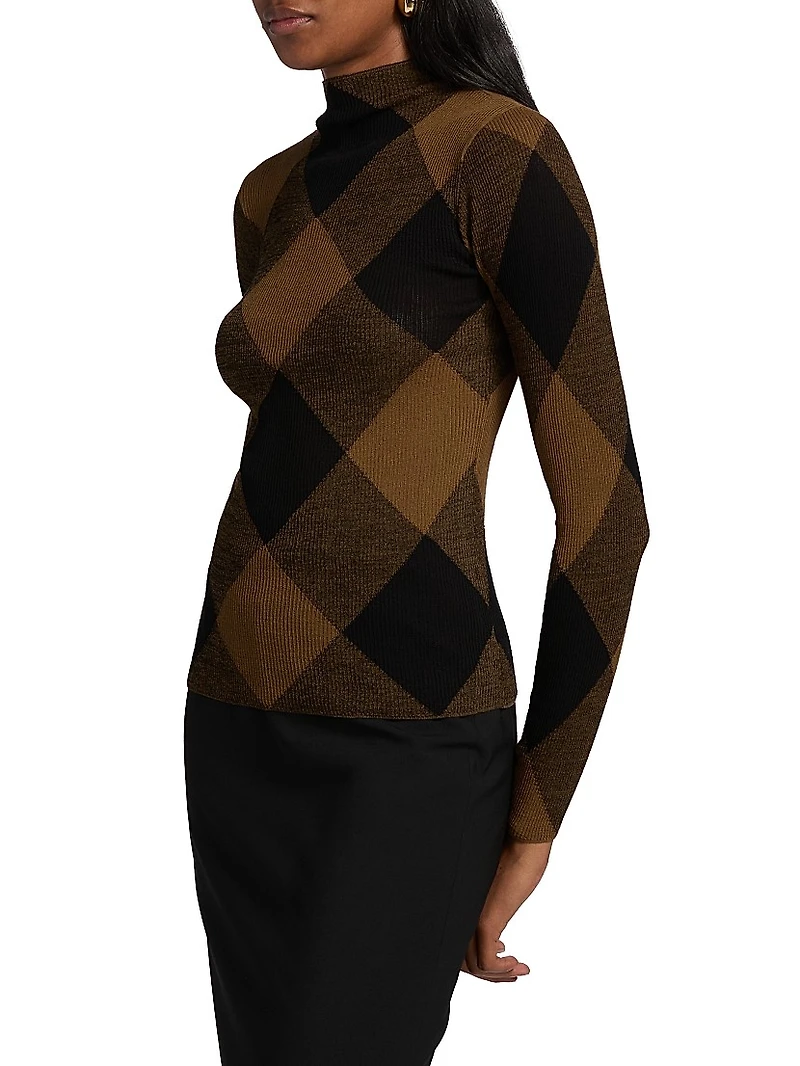 Hugh Checkered Cotton-Blend Top