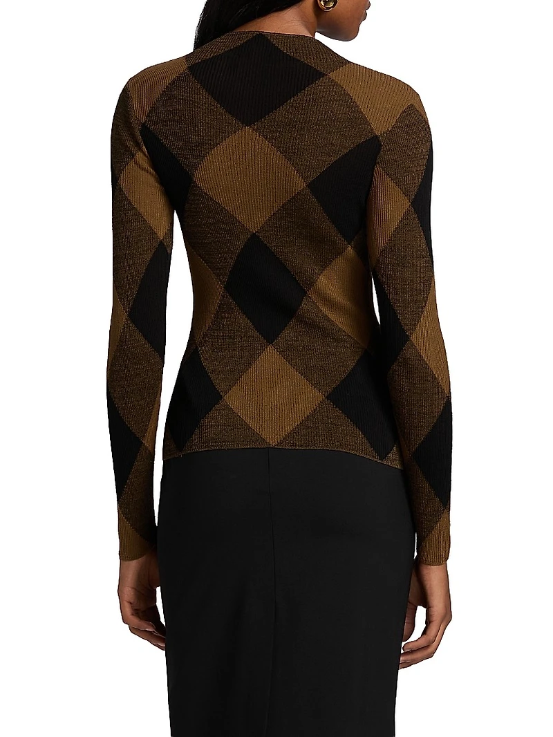 Hugh Checkered Cotton-Blend Top