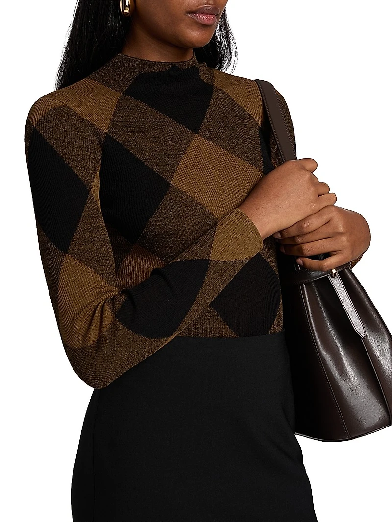 Hugh Checkered Cotton-Blend Top