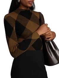 Hugh Checkered Cotton-Blend Top