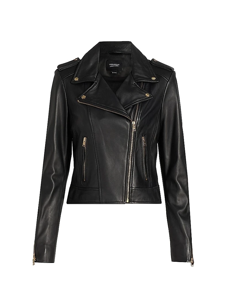 Donna Leather Biker Jacket