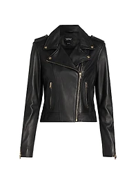 Donna Leather Biker Jacket