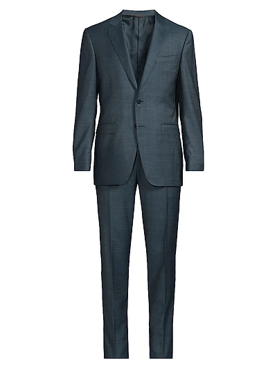 Milano Notch Lapel Wool Trim-Fit Suit