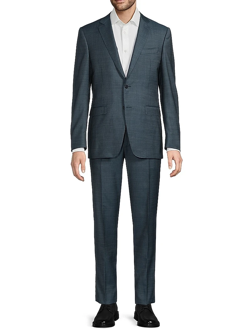 Milano Notch Lapel Wool Trim-Fit Suit