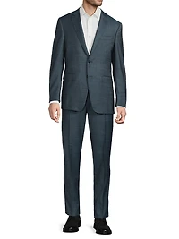 Milano Notch Lapel Wool Trim-Fit Suit
