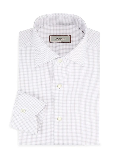 Graph-Check Plaid Cotton Dress Shirt