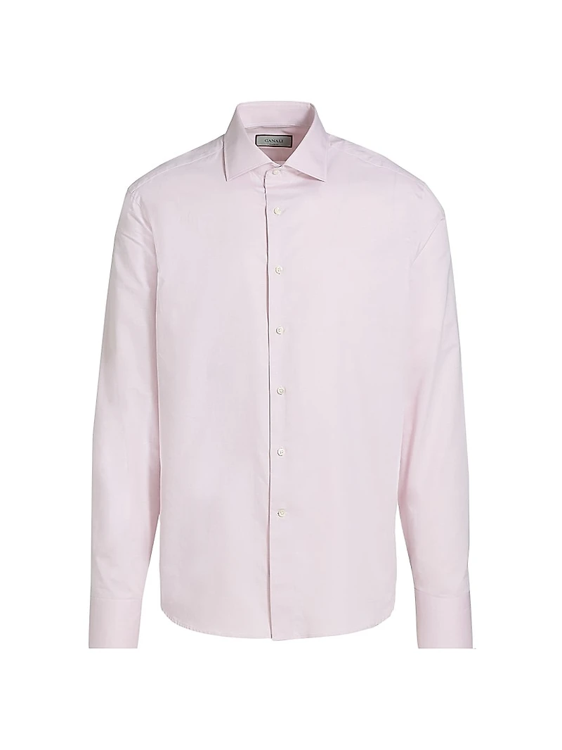 Solid Cotton Dress Shirt