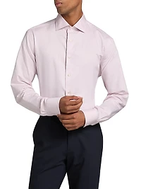 Solid Cotton Dress Shirt