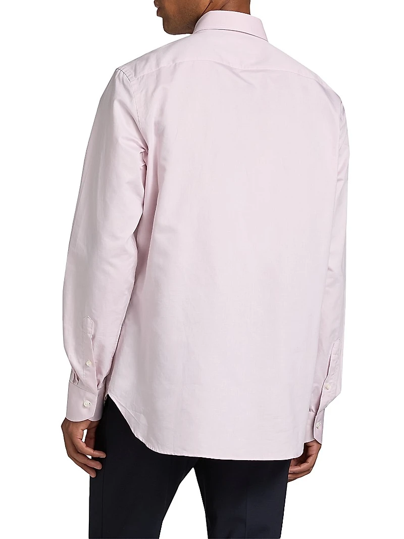 Solid Cotton Dress Shirt