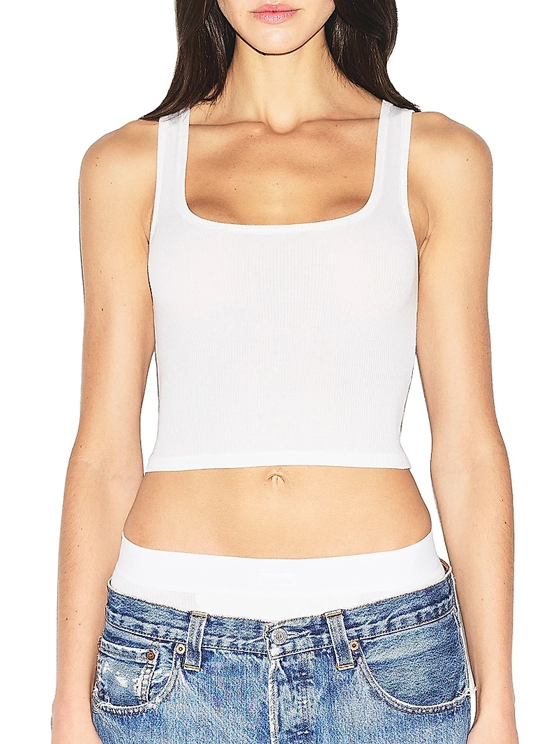3-Pack Ribbed Cotton Crop Tank Set