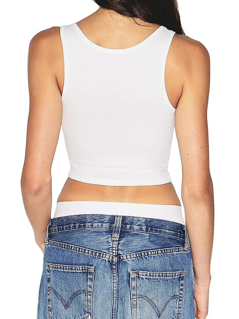 3-Pack Ribbed Cotton Crop Tank Set