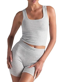 3-Pack Ribbed Cotton Crop Tank Set