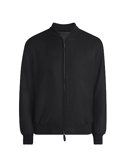 Cashmere Zip-Up Bomber Jacket