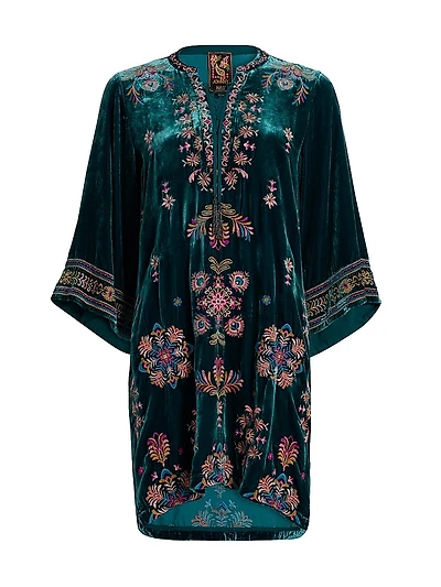 Brandi Velvet Embroidered Minidress